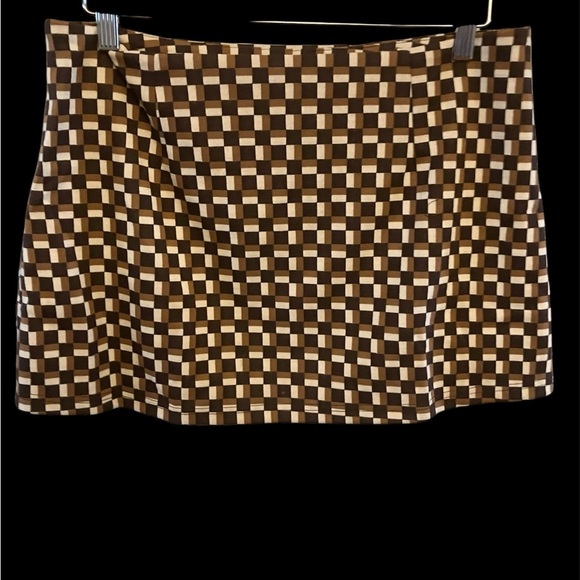 Cider Brown Op-Art Mini Skort NWT - Picture 1 of 9